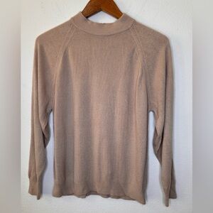 VINTAGE Hampshire Studio Made in USA Elegant Tan Sweater
